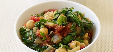 Chickpea and spinach stew