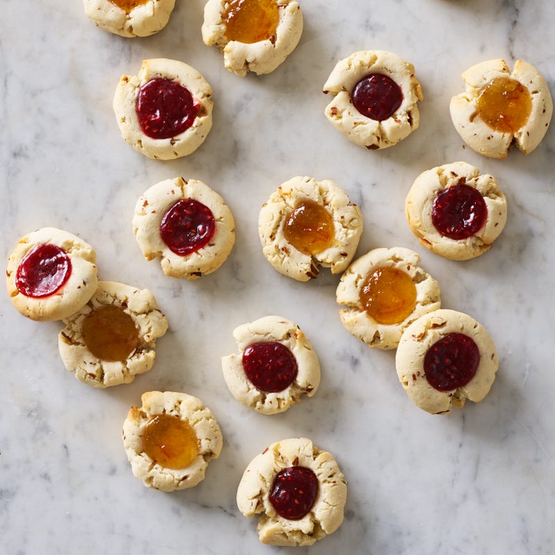 Photo of Raspberry-almond thumbprint cookies by WW