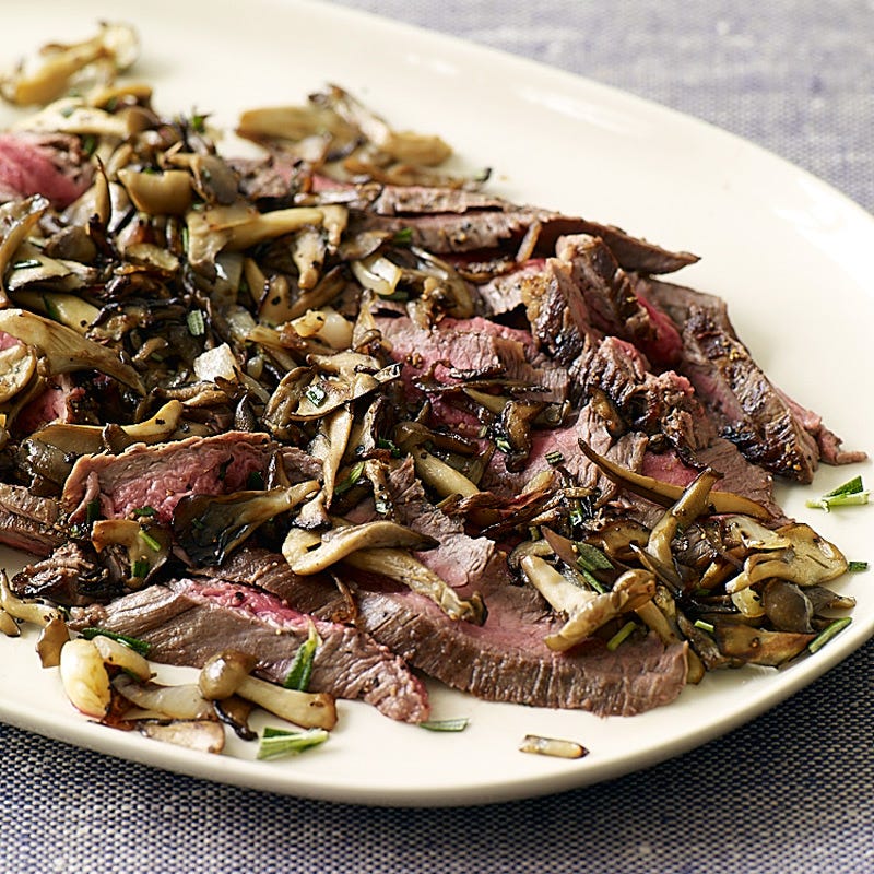 Photo of Flank steak with mushrooms and rosemary by WW