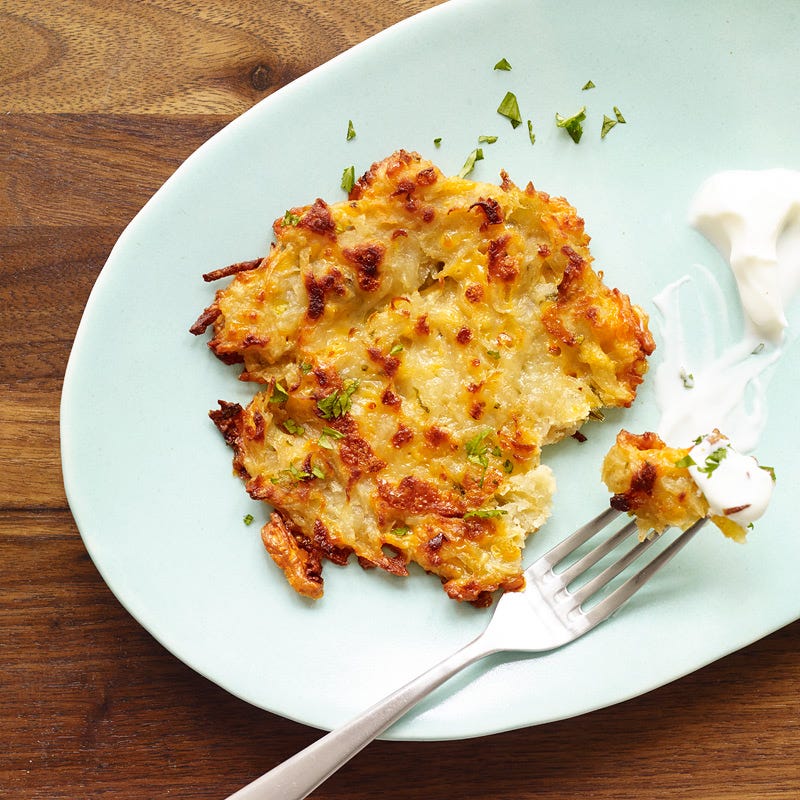 Photo of Cheddar-Scallion Potato Pancakes by WW