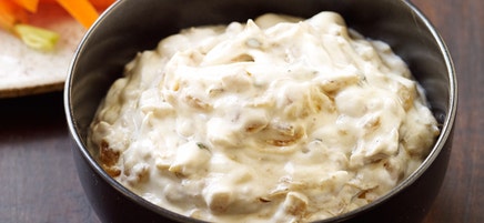 Creamy caramelized onion dip