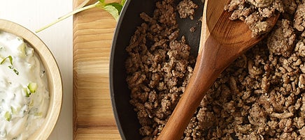 Quick Beef with Greek Yogurt Sauce