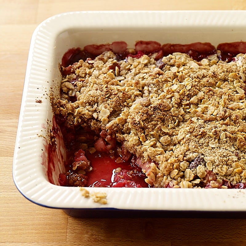 Photo of Rhubarb cherry crumble by WW