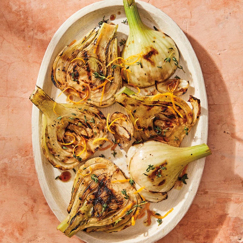 Grilled balsamic-thyme fennel
