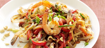 Thai shrimp and vegetable stir-fry