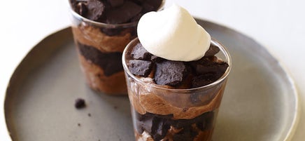 Chocolate-espresso mousse shots