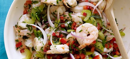 Shrimp salad with homemade vinaigrette