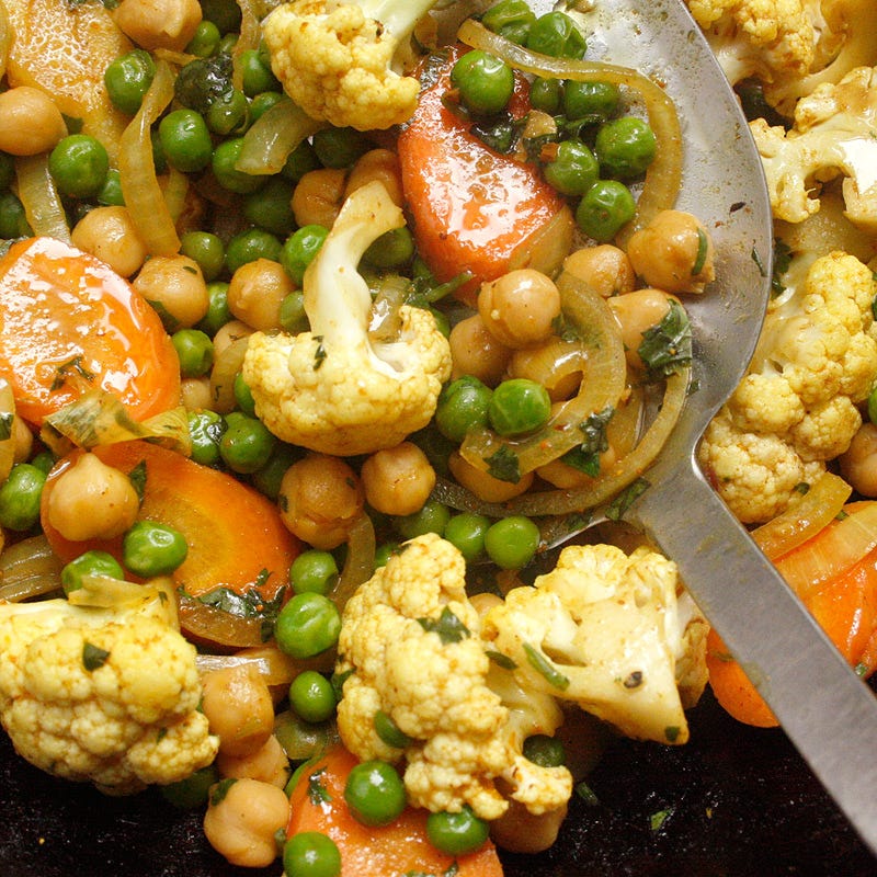 Photo of Stir-fried spicy curried vegetables with coconut milk by WW