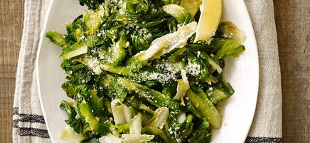 Sautéed Escarole with Lemon & Pecorino