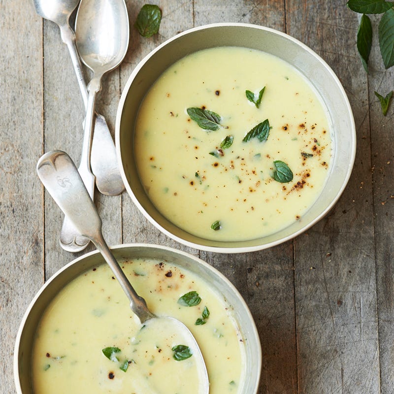 Photo of Creamy corn & fresh mint soup by WW