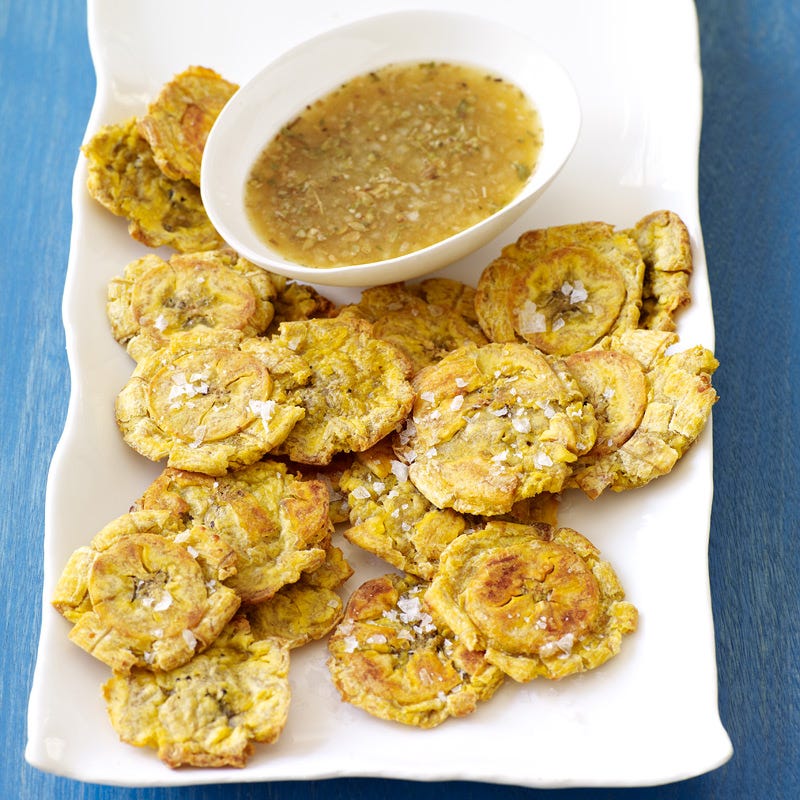 Photo of Crispy roasted tostones with garlic-lime mojo by WW