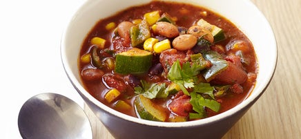 Spicy slow cooker vegetarian chili