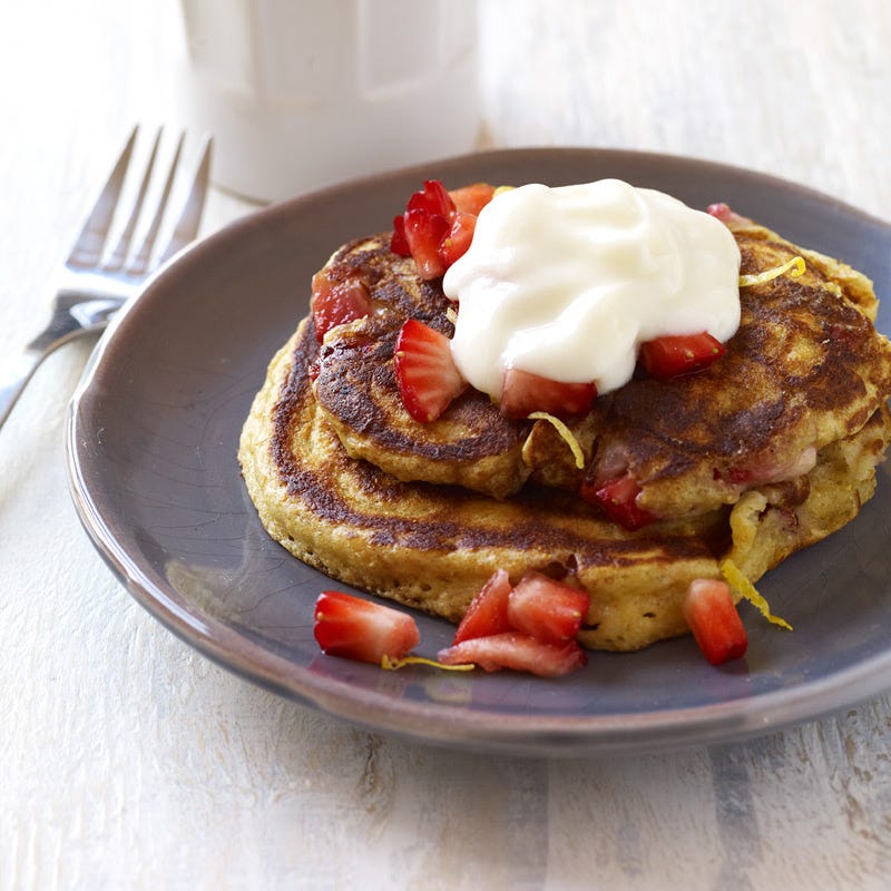 Photo of Whole wheat strawberry pancakes by WW