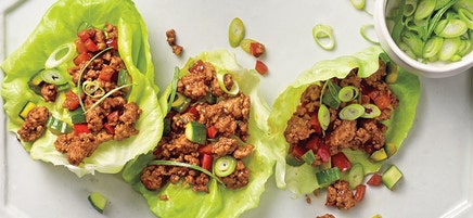 Spicy Pork & Vegetable Lettuce Wraps
