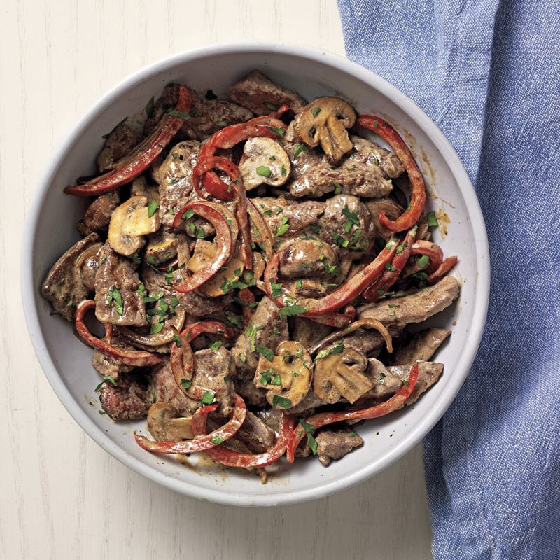 Beef stroganoff stir-fry