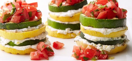 Grilled Summer Squash Stacks with Herbed Ricotta