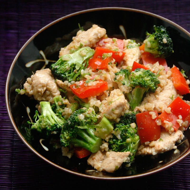 Photo of Chili-lime chicken stir-fry with bulgur by WW