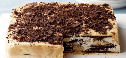 Peanut butter-banana ice box cake