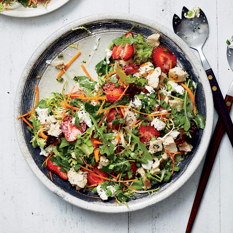 Photo of Chicken, Strawberry & Goat Cheese Salad with Tarragon Vinaigrette by WW