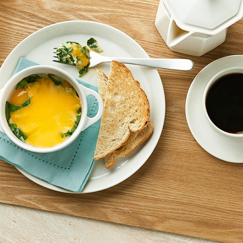 Photo of Cheesy Baked Eggs with Spinach by WW