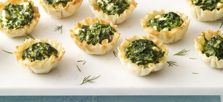 Mini spanakopita tarts