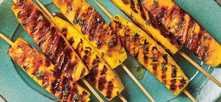 Grilled Pineapple Skewers with Honey-Thyme Glaze