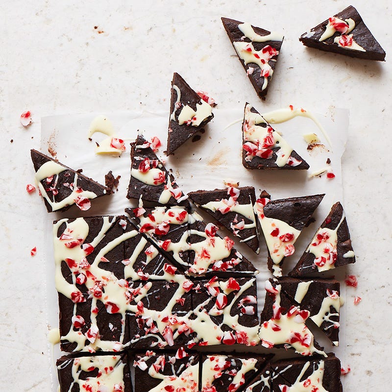 Photo of Chocolaty candy cane-cake triangles by WW