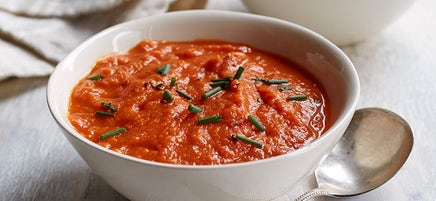 Roasted tomato bisque with dill