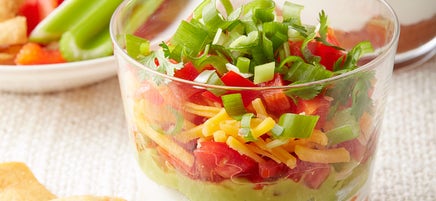 Mini Mexican layered dips