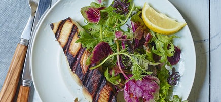 Grilled mahi mahi with lemon-herb aioli
