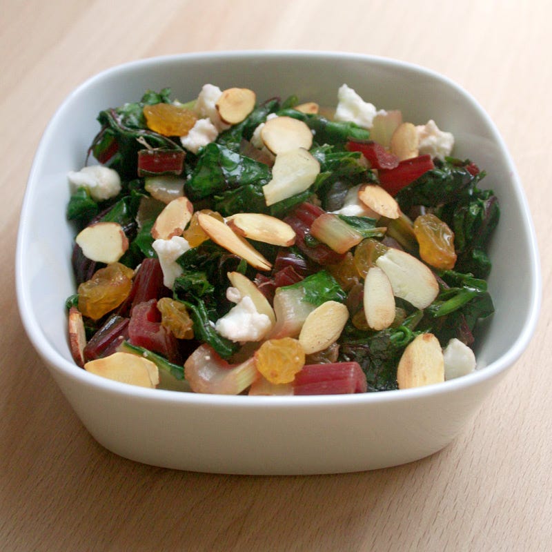 Photo of Swiss Chard with Raisins, Almonds and Feta by WW