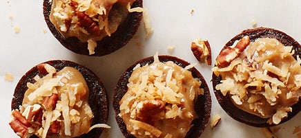 Double german chocolate mini cupcakes