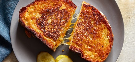Grilled Cheese Sandwiches with Pickles