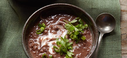 Chili-lime black bean soup