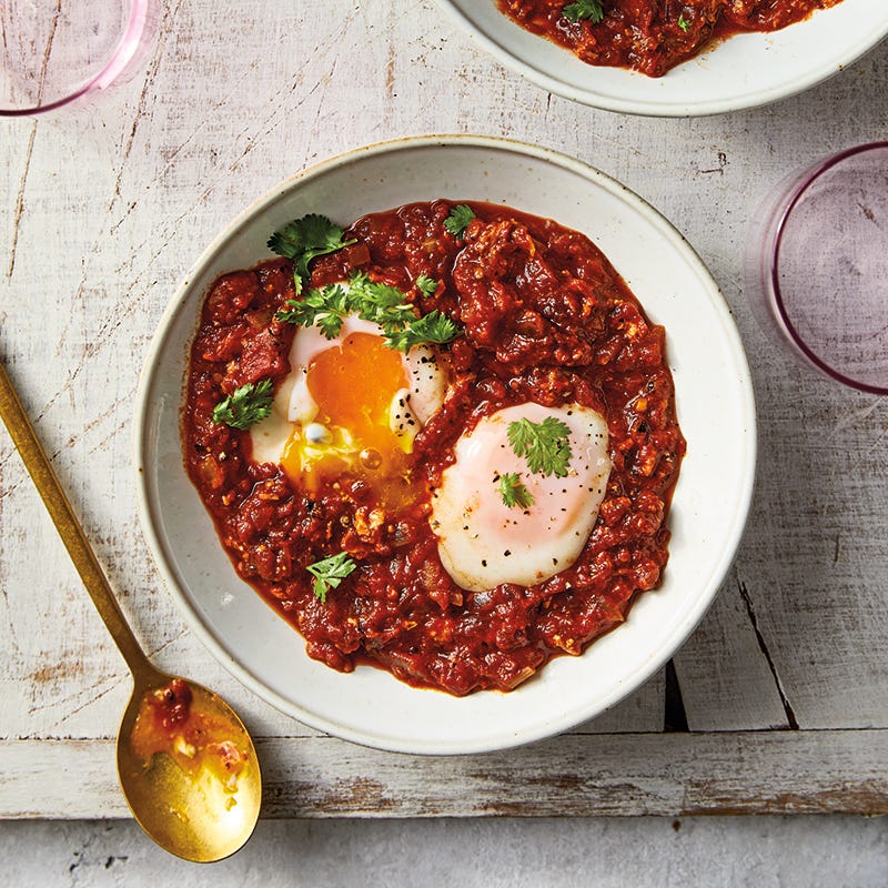 Slow-Cooker Poached Eggs Rancheros