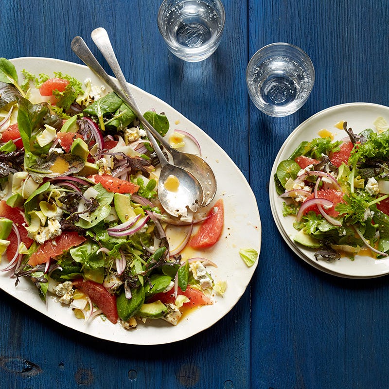 Photo of Red grapefruit, goat cheese, and mesclun salad by WW