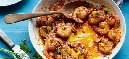Garlic seared shrimp