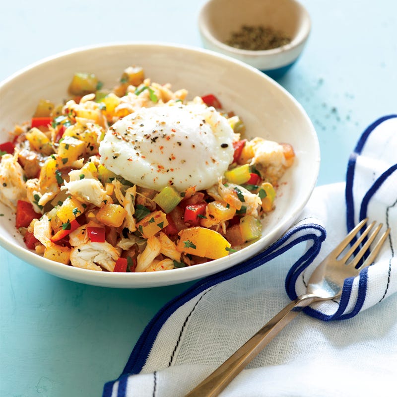 Photo of Crab & potato hash with poached egg by WW