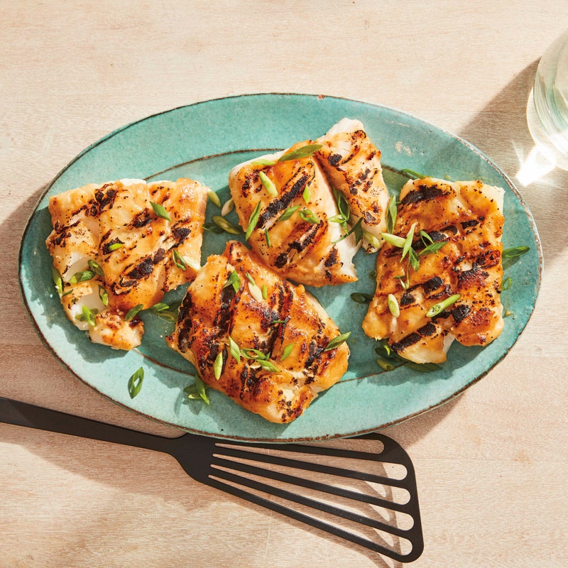 Grilled miso-glazed cod