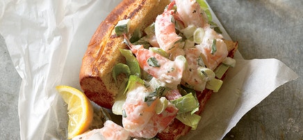 Open-Face Seaside Shrimp Roll with Tarragon