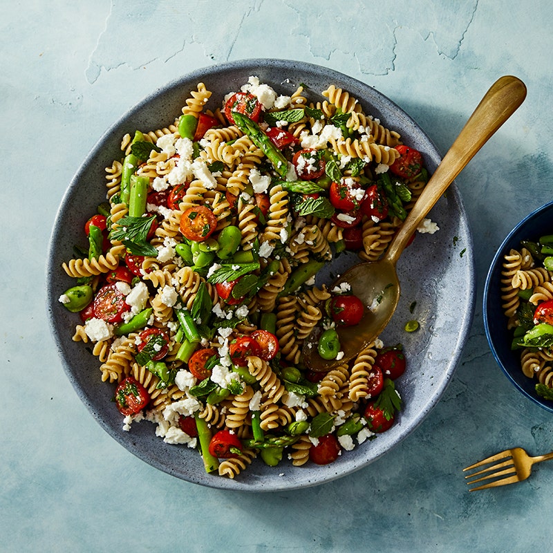 Pasta and Spring Vegetables with Feta