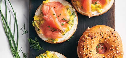 Lox & Eggs Bagel Sandwiches
