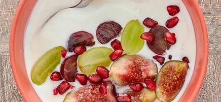 Fall fruit and yogurt breakfast bowls