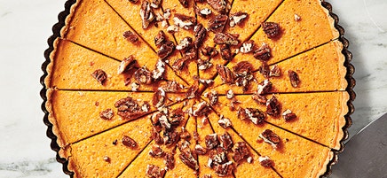 Butternut Squash Tart with Candied Pecans