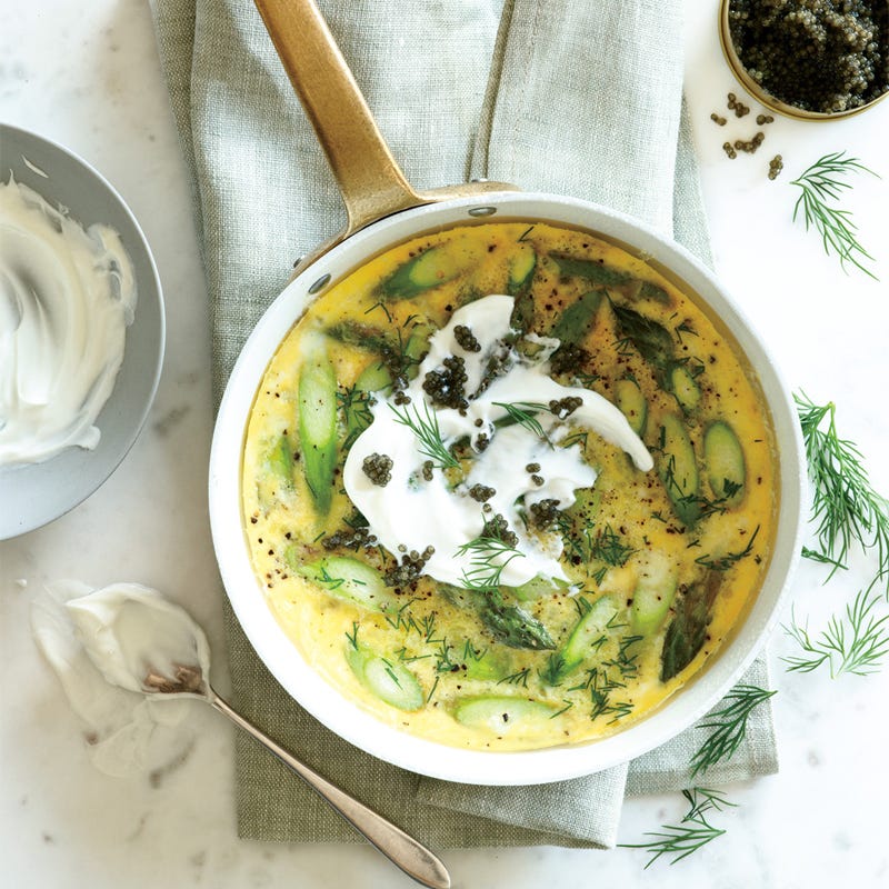 Photo of Asparagus-dill frittata with caviar by WW