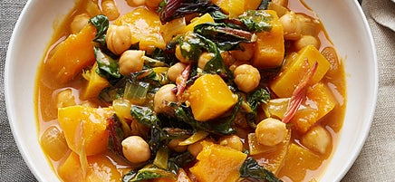 Delicata Squash, Chard, and Chickpea Curry