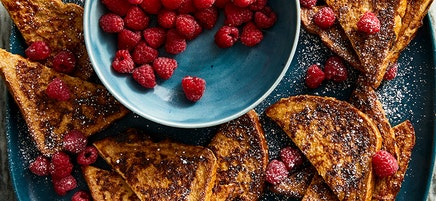 Cinnamon French Toast with Raspberries