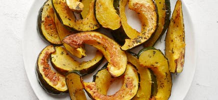 Roasted acorn squash wedges