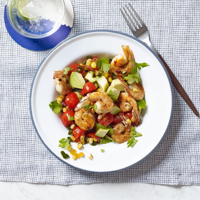 Photo of Chipotle-lime shrimp with corn and poblanos by WW