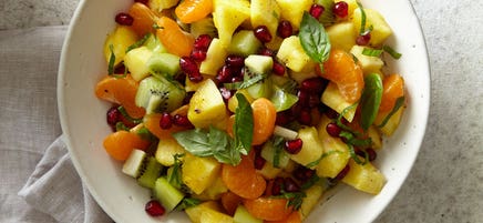 Winter Fruit Salad with Lemon-Vanilla Syrup